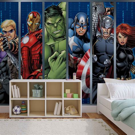 marvel comics wall mural